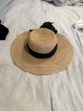 Scala Collezione 100% Handcrafted Raffia Wide Brim Straw Sun Hat